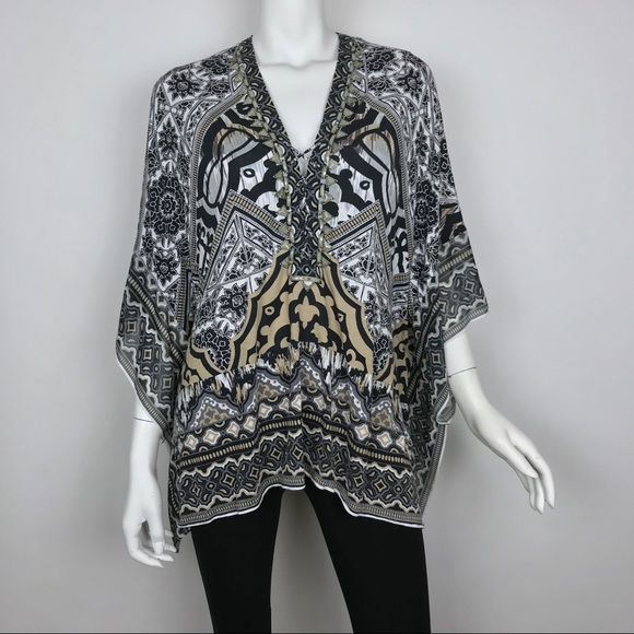 {Hale Bob} Edna Embellished Lace-Up Knit Top, $212 - Picture 2 of 8